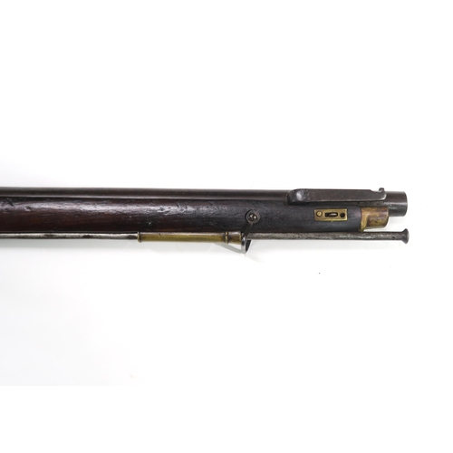 2630 - A MID-19th CENTURY PERCUSSION MUSKETPossibly East India Company issue, the sighted barrel measuring ... 