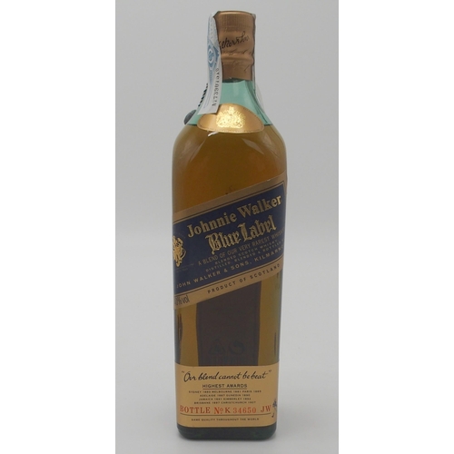 2656 - JOHNNIE WALKER BLUE LABEL BLENDED SCOTCH WHISKY Bottle Number K34650, 40% vol 70cl.... 