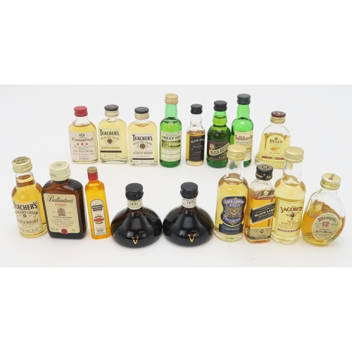 2662 - SCOTCH WHISKY MINIATURES together with a quantity of worldwide spirits