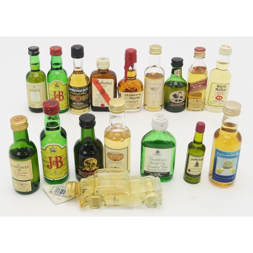 2662 - SCOTCH WHISKY MINIATURES together with a quantity of worldwide spirits