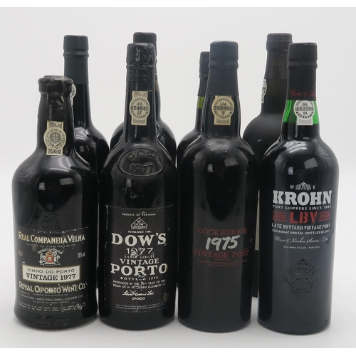 2663 - PORT DOW'S VINTAGE 1977 75cl 20% VOL Cockburn's Vintage 1975, Real Companhia Velha Vintage 1977 75cl... 