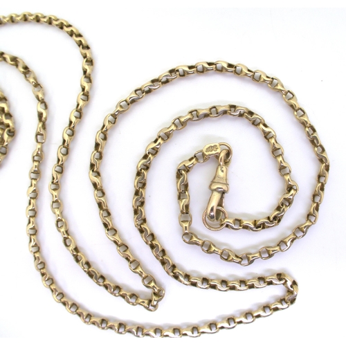 2709 - A FANCY LINK GUARD CHAINwith soldered on 9ct tag. Length 89cm, weight 21.4gms