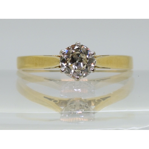 2754 - A DIAMOND SOLITAIRE RINGthe 18ct gold shank with classic crown mount is set with an estimated approx... 