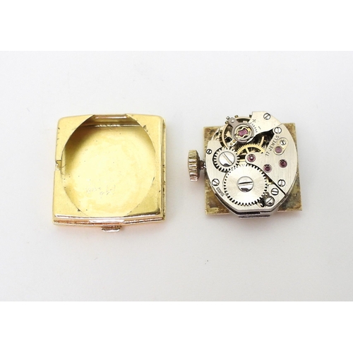 2919 - A LADIES CONSUL WATCHmade in 18ct gold with mesh strap stamped 750. the case is 1.6cm, the strap len... 