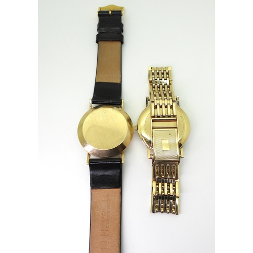 2928 - A ROAMER & WALTHAM WATCHA 9ct gold Roamer Micro quartz watch, the watch head with 1979 London ha... 