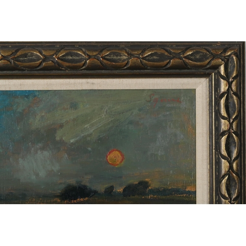 2974 - GEOFFREY SQUIRE ARSA RSW RGI (1923-2012)EARLY MORNING SUN, FIFEOil on panel, signed upper right, 32.... 