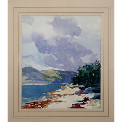 3012 - IAIN MACNAB RE ROI (SCOTTISH 1890-1967)HIGHLAND LOCH Watercolour, signed lower right, 26.5 x 22... 