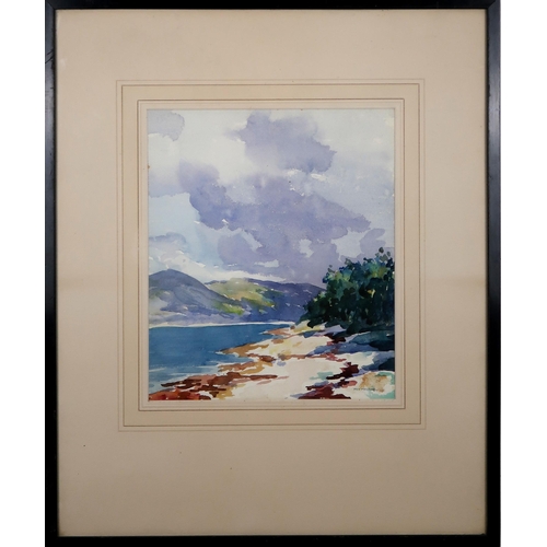 3012 - IAIN MACNAB RE ROI (SCOTTISH 1890-1967)HIGHLAND LOCH Watercolour, signed lower right, 26.5 x 22... 