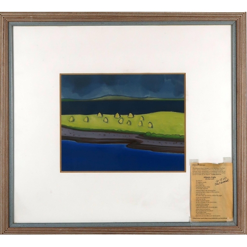 3013 - BET LOW ARSA RSW RGI (SCOTTISH 1924-2007)HAYSTACKS, ORKNEY (1988)Watercolour, signed lower right, 21... 