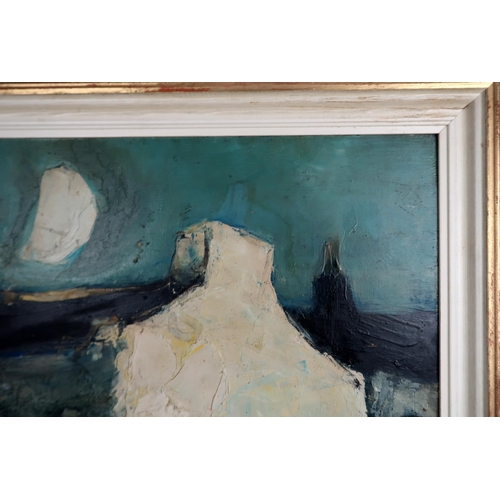 3018 - LIL NEILSON (SCOTTISH 1938-1998)DARK SKY (CATTERLINE)Oil on board, signed and inscribed with title t... 