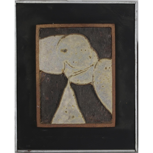 3025 - JOHN TAYLOR (SCOTTISH b.1936)FLOW (1970)Ceramic tile, 25 x 20.5cm (9.75 x 8