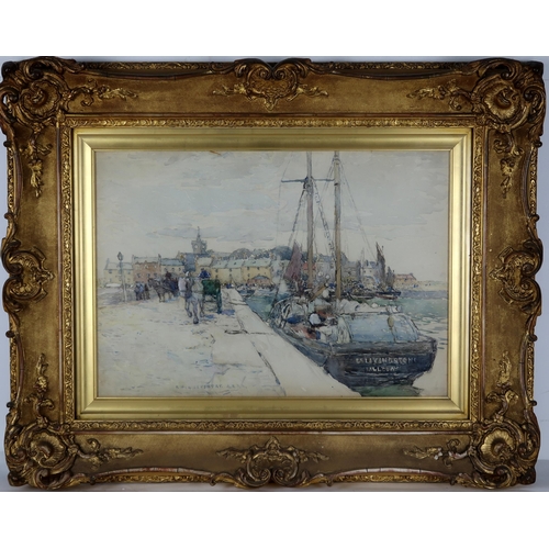 3031 - ROBERT MCGOWN COVENTRY ARSA RSW (SCOTTISH 1855-1941)ANSTRUTHER HARBOURWatercolour, signed lower left... 