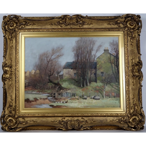 3033 - FRANCIS WILSON (SCOTTISH 1876-1957)FARM LANDSCAPEOil on canvas, signed lower right, 45 x 60cm (17.75... 