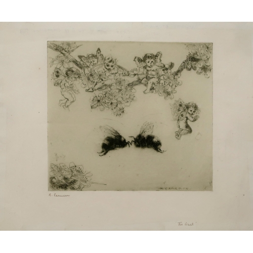 3047 - KATE CAMERON RSW RE (SCOTTISH 1874-1965)THE DUEL Etching and drypoint, signed in ink, inscribed... 