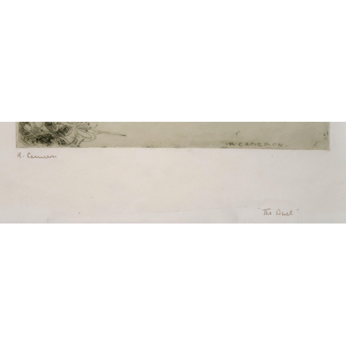 3047 - KATE CAMERON RSW RE (SCOTTISH 1874-1965)THE DUEL Etching and drypoint, signed in ink, inscribed... 