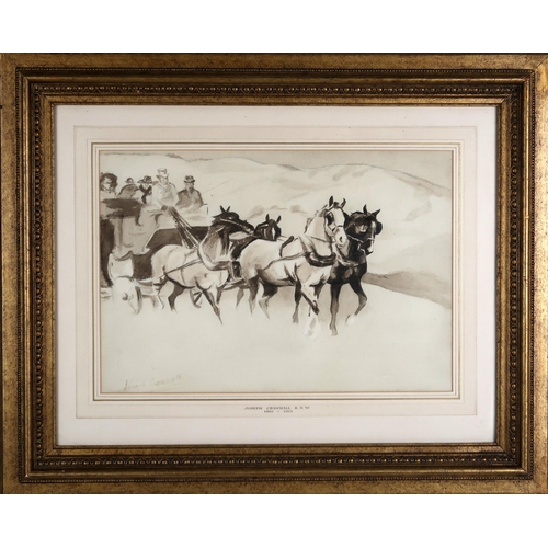 3049 - MANNER OF JOSEPH CRAWHALL RSW (SCOTTISH 1861-1913)COACH AND FOURInk and wash, bears signature lower ... 