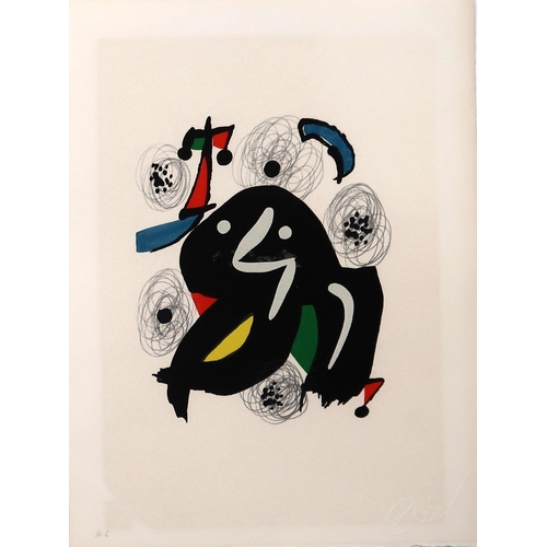 3051 - AFTER JOAN MIRO (CATALAN/SPANISH 1893-1983)ABSTRACTLithograph, inscribed H.C in pencil to margin, wi... 