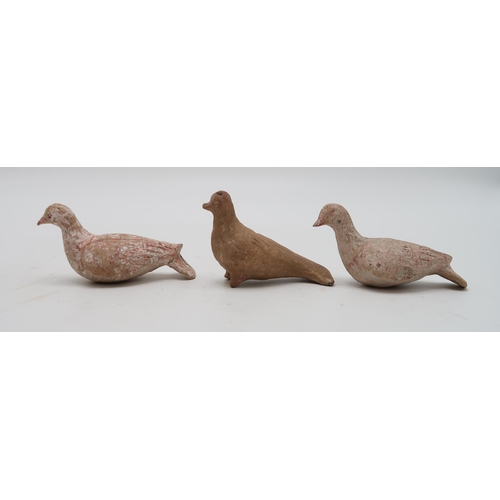 2368A - A SYRIAN BUFF TERRACOTTA MOUFFLON9cm long,Han Dynasty buff terracotta recumbent sheep,11cm long and ... 