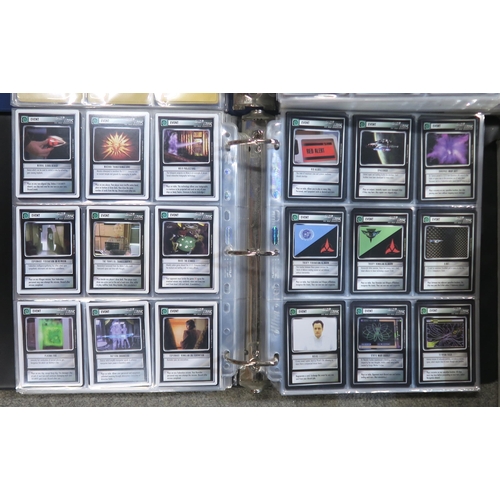 Star Trek: a sizable collection of Star Trek trading cards, housed