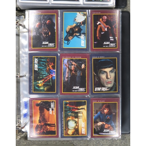 Star Trek: a sizable collection of Star Trek trading cards, housed