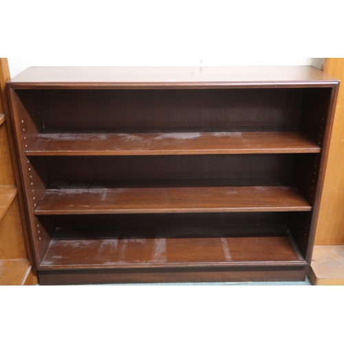 97 - A lot comprising pair of contemporary Silent night open bookcases, 108cm high x 87cm wide x 33cm dee... 