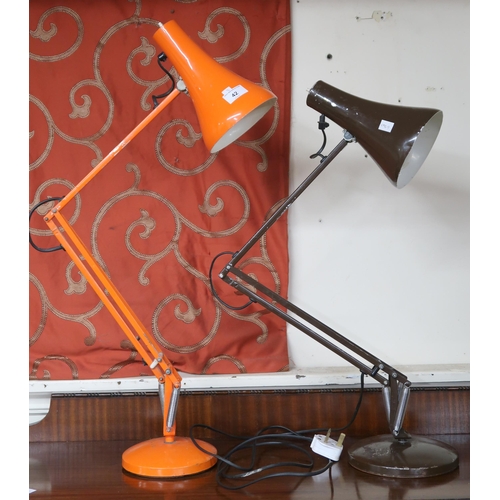 42 - A lot of two mid 20th century Anglepoise adjustable desk lamps (2)