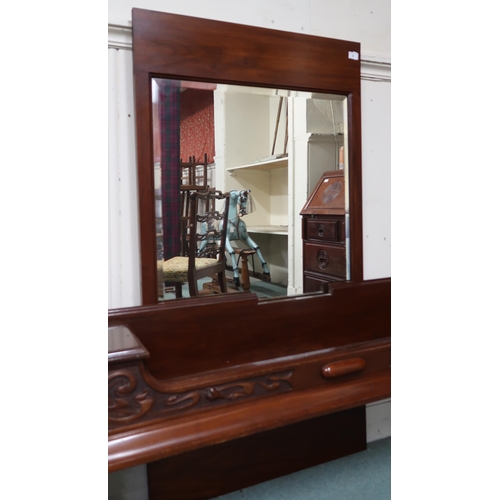 9 - A lot comprising an estate built Victorian mirror backed trough and a pair of Victorian parlour chai... 