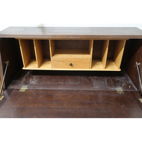 62 - A lot comprising 20th century writing bureau, 100cm high x 84cm wide x 27cm deep and a mid 20th cent... 