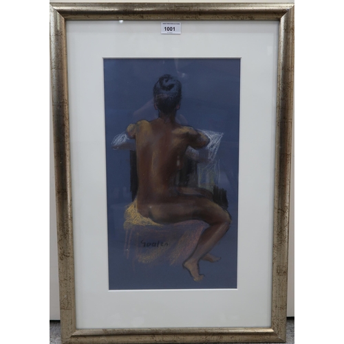 1001 - DELNY GOALEN (SCOTTISH 1932-2023)NUDE STUDYCharcoal on paper, signed lower left, 46 x 26cm... 