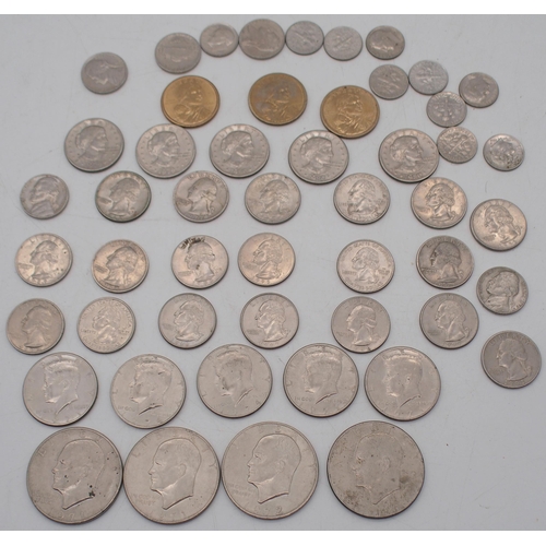 334 - COINS BANKNOTES AND TOKENS a collection of coins with Victorian pennies, United States Liberty Dolla... 