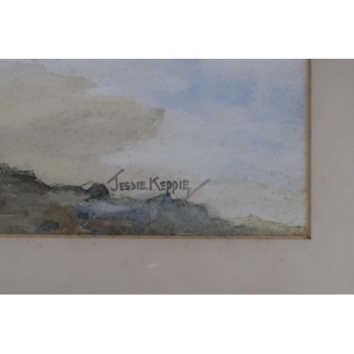 920 - JESSIE KEPPIE R.S.W White sands, signed, watercolour, 27 x 37cm