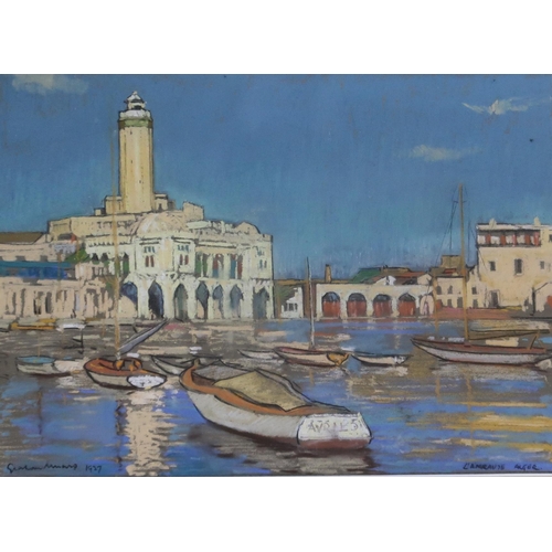 923 - ALEXANDER GRAHAM MUNRO L'Amiraute, Algiers,signed, pastel, dated, 1927,26 x 35cm