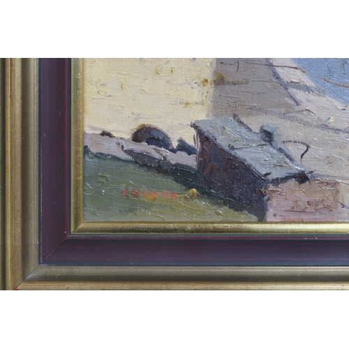 939 - RICHARD FORSYTH (SCOTTISH 1930-1997), Crinan, oil on canvas, signed lower left, 55 x 76cm, title ins... 