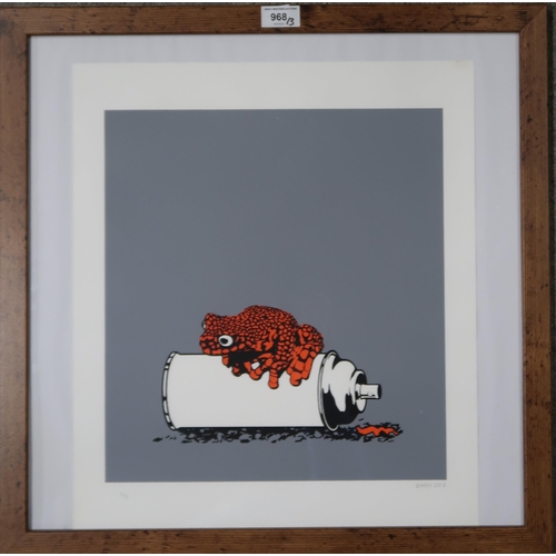 968 - ZANDA (BRITISH CONTEMPORARY) RED FROG Print multiple, signed lower right, dated 2013, numb... 