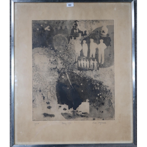 982 - PAULA FITZPATRICK (IRISH CONTEMPORARY) GHOSTS Etching, signed lower right, numbered 2/6, 5... 