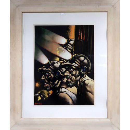 964 - *WITHDRAWN* AFTER PETER HOWSON OBE (SCOTTISH b. 1958)MINERSPrint multiple, 60 x 43cm... 