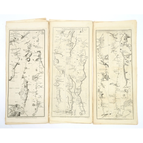 2501 - TAYLOR, GEORGE & SKINNER, ANDREW (CART.) SURVEY AND MAPS OF THE ROADS OF NORTH BRITAIN OR SCOTLA... 