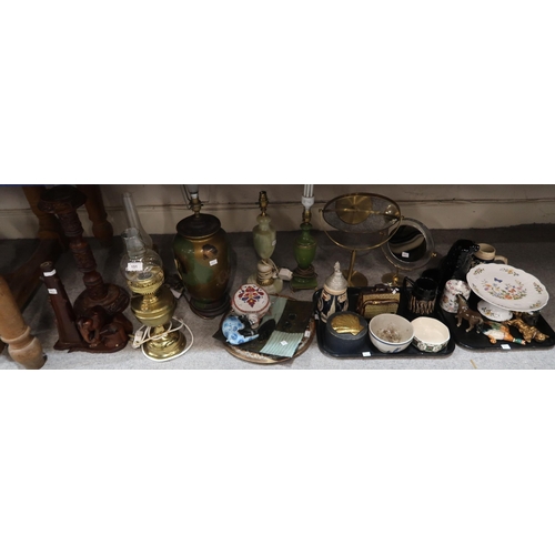 151 - Assorted lamps, dressing table mirrors and other decorative items