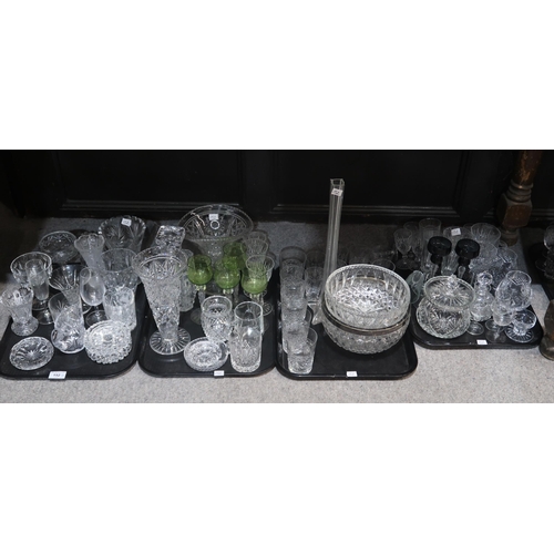 152 - A collection of cut glass and crystal including drinking glasses, vases etc