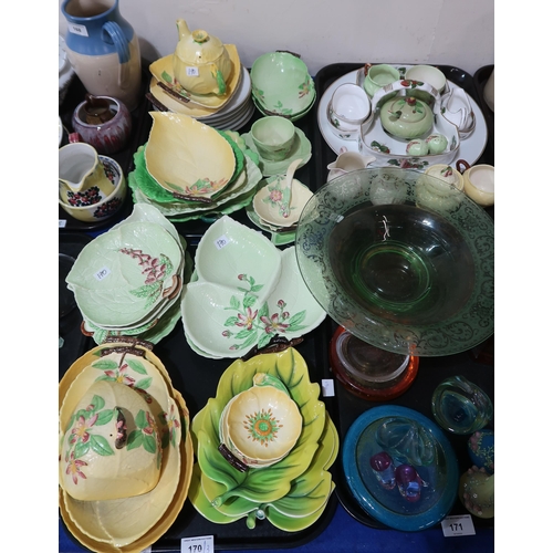 170 - A collection of Carlton Ware including Apple Blossom butterdish, dishes, Foxglove examples etc, a Ha... 