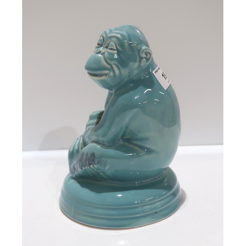 197 - a Beswick monkey in turquoise glaze, no 397