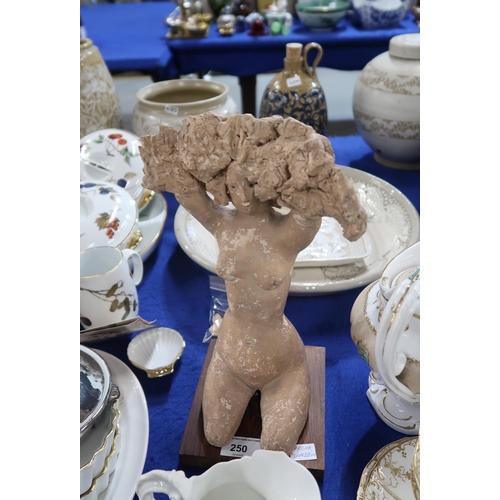 250 - A Marysia Donaldson ceramic sculpture of a woman, together with a collection of Nina Radke ceramics&... 