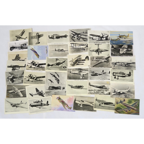 379 - A collection of aviation postcards to include After the Battle, Squadron Prints and various airlines