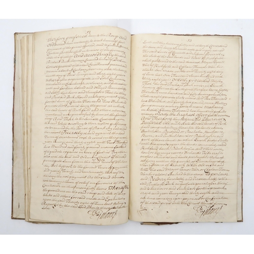 383 - A George II Decree of Sale, dated 13th July 1738, concerning the sale of the Lands and Estate of Kir... 