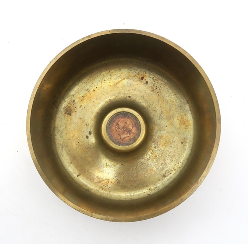 393 - A heavy brass mortar and pestle, 18th/19th century, together with a large 