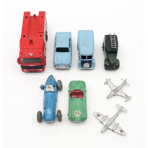 425 - A collection of military Dinky Toy model vehicles, including three Supertoys Centurion tanks and tra... 