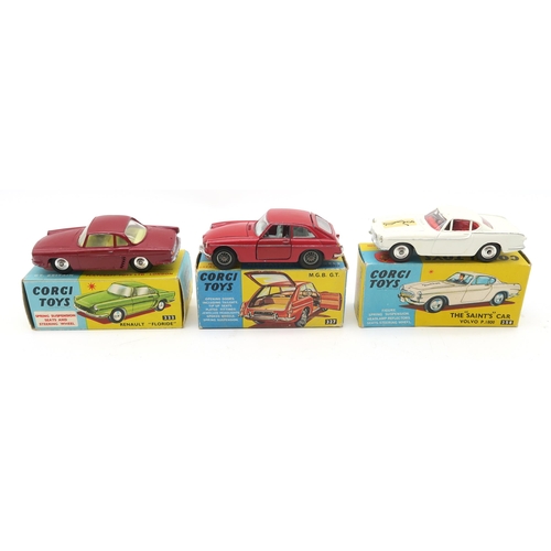 428 - A Corgi Tourist Portable Service Station case, containing eighteen boxed Corgi vehicles -314 Ferrari... 