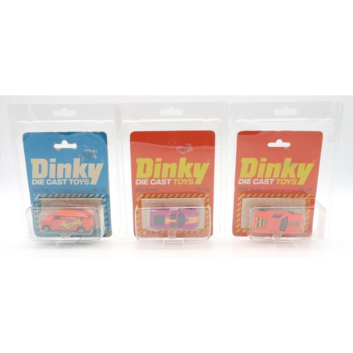 446 - Dinky Die Cast Toys model vehicles, comprising 129 T-Bird Convertible (x2), 63 Corvette, 115 Camaro,... 