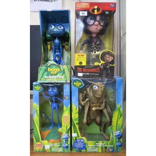 450 - Disney-Pixar's A Bug's Life: a Mattel Action Flik figure, Electronic Talking Room Guard and Hopper U... 