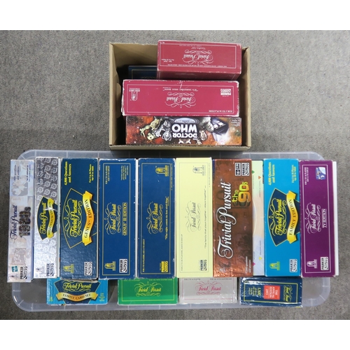 456 - A selection of Trivial Pursuit board games, to include Doctor Who, TV, Baby Boomer, 1980s, 1990s and... 